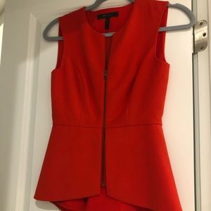 Red Peplum BCBG MaxAzaria Top